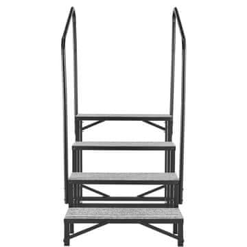 VEVOR RV stopnice 4 stopnice 74x104.5x148 cm 300 kg Črna