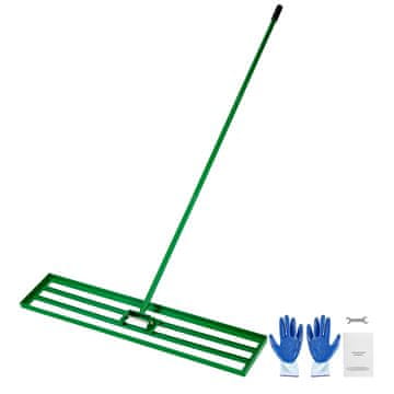 VEVOR Grablje za izravnavo trate 1215x252x2070 mm zelene barve