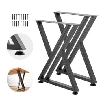 VEVOR Noge za mizo 740x610 mm črne