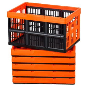 VEVOR Zložljiv plastični shranjevalni zaboj 52.5x35.5x29.5 cm, zložljiv, 45L, zložljiv za zlaganje