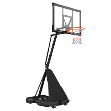 VEVOR Košarkarski stalak nastavljive višine 130x204x375 cm črne barve