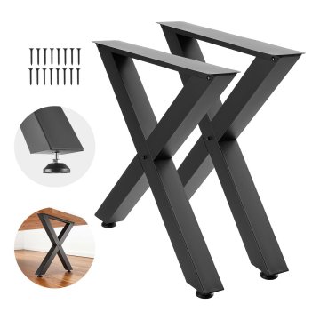 VEVOR Noge za mizo 790x120x750 mm črne barve