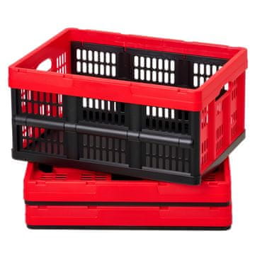 VEVOR Zložljiv plastični shranjevalni zaboj 48.3x35.3x23.8 cm, zložljiv