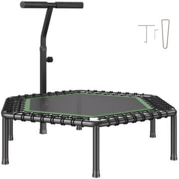 VEVOR Mini trampolin 138.5x138.5x37 cm črn, nastavljiv