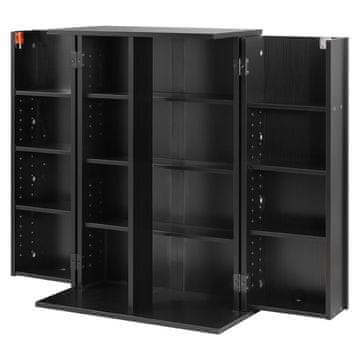 VEVOR Omara za shranjevanje medijev 610x368x846 mm Črna