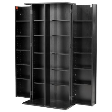 VEVOR Omara za shranjevanje medijev 610x368x1270 mm črna