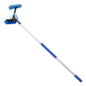 VEVOR Komplet za čiščenje sončnih panelov 606 cm, čistilna krtača, dozirnik mila, raztegljiva palica
