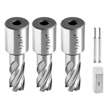 VEVOR Komplet obročastih rezalnikov 5 kosov 25.4 mm globina rezanja x 12.7 mm premer jeklo