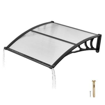 VEVOR Nadstrešek za vrata 96.5x101.7x27.5 cm Prozoren