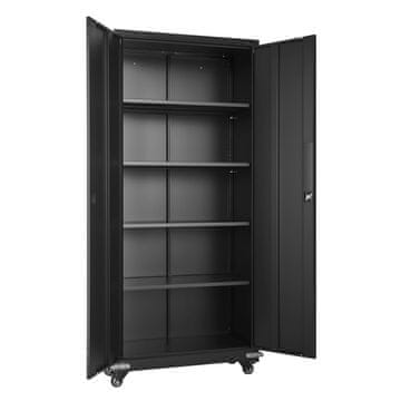 VEVOR Shranjevalna omara 80x40x184.5 cm črna