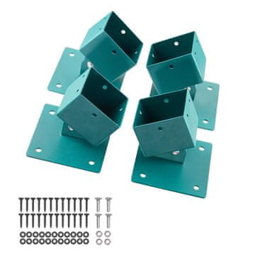 VEVOR Nosilci za gugalnico 4 kosi 140x140x125 mm zelena