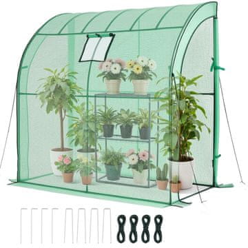 VEVOR Toplarna za sprehod 198x100x200 cm zelena