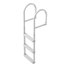 VEVOR Lestev za pomol odstranljiva 3-stopenjska 41x8x3.4 cm srebrna