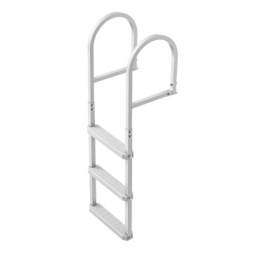 VEVOR Lestev za pomol odstranljiva 3-stopenjska 41x8x3.4 cm srebrna