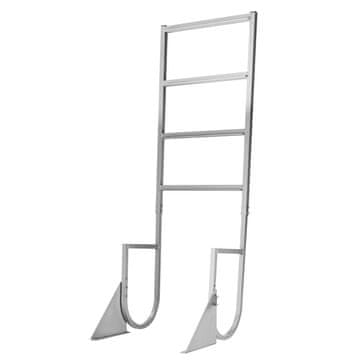 VEVOR Lestve za dok 4-stopenjska zložljiva, nosilnost 159 kg, aluminij srebrne barve