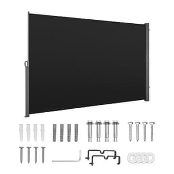 VEVOR Zložljiv stranski nadstrešek 180x300 cm črne barve