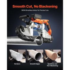 VEVOR Prenosna trakasta žaga 127x115 mm globina rezanja 500x170x290 mm brezžična