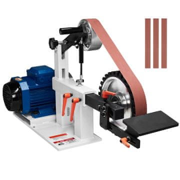 VEVOR Pasovni brusilnik 850x300x470 mm z nastavljivo hitrostjo za obdelavo kovin