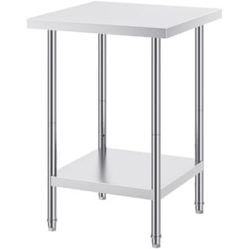 VEVOR Pripravljalna miza 61x61x86.4 cm z nastavljivo višino iz kovine