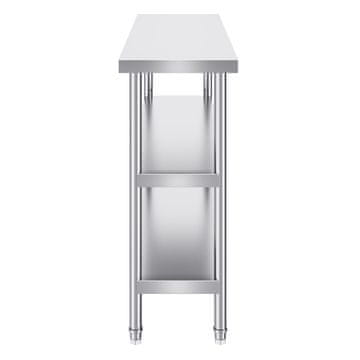 VEVOR Delovna miza za pripravo hrane 35.6x121.9x86.4 cm iz nerjavečega jekla