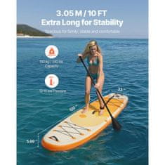VEVOR Napihljiva deska za sup 305x84x15 cm modra