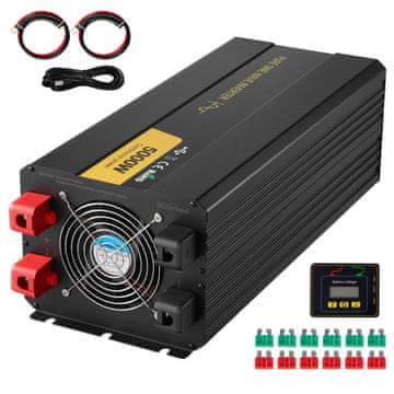 VEVOR Čisti sinusni pretvornik moči 5000 W, 51.5x20.5x16.2 cm