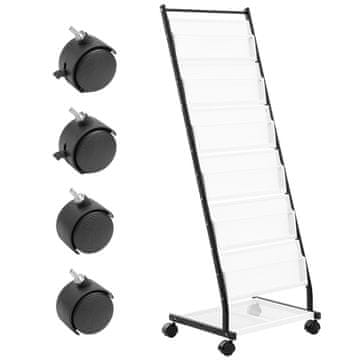VEVOR Stojalo za brošure 6-nadstropno 475x400x1355 mm, stoječe na tleh