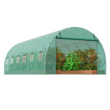 VEVOR Toplotna tunelska rastlinjak 590x295x198 cm zelena