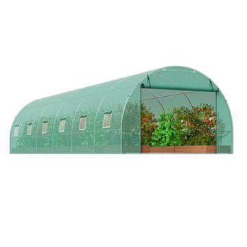 VEVOR Toplarna tunel za hojo 890x295x198 cm zelena