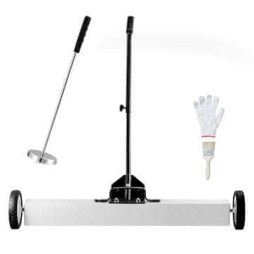 VEVOR Magnetni pometalec s kolesi 91x7.7x10.3 cm z nastavljivo ročico