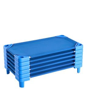 VEVOR Otroška posteljica za dremež, paket 6 kosov, 102x57x15 cm, modra