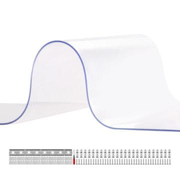 VEVOR PVC trakasta zavesa, vrata zavesa, 243.8x243.8 cm, prozorna
