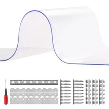 VEVOR PVC trakasta zavesa, vrata, 96.5x213.4 cm, prozorna