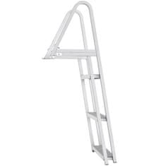 VEVOR Priključna lestev 3-stopenjska odstranljiva 61x45.5x122.5 cm aluminij