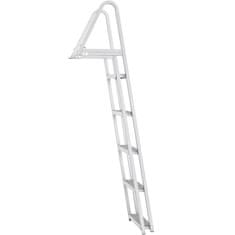 VEVOR Pristaniška lestev 5 stopenj Odstranljiva 61x45.5x182.5 cm Proti drsenju