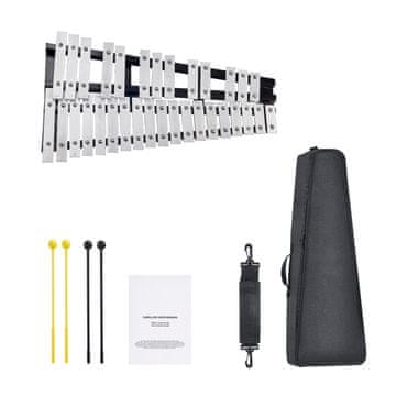 VEVOR Glockenspiel ksilofon 32 tona 60.5x35.6x5.5 cm komplet tolkala