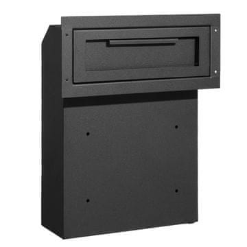 VEVOR Poštni nabiralnik skozi steno 33x17.8x43 cm črn