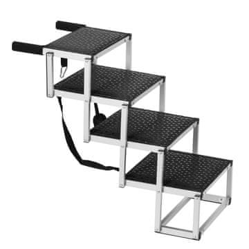 VEVOR Pasje stopnice 4-stopenjske zložljive 785x645 mm aluminij 68 kg