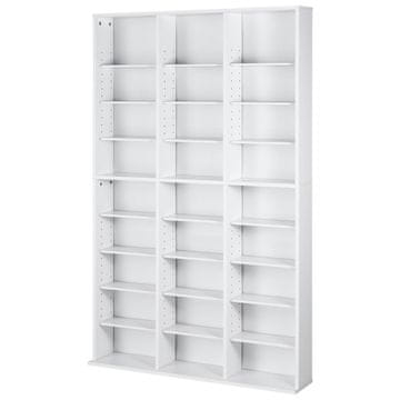 VEVOR Omara za shranjevanje medijev 949x182x1538 mm bela