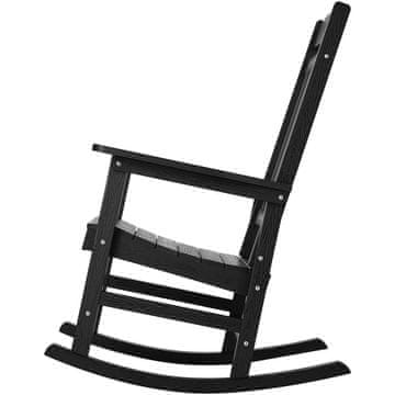 VEVOR Gugalnik z visokim naslonom za zunanjo uporabo 870x710x1100 mm Črn