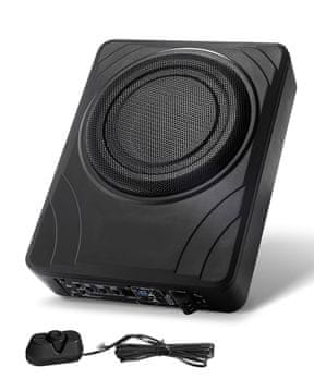 VEVOR Avtomobilski subwoofer tanek, pod sedež, 8 palcev, 32.2x23.5x8 cm, črn