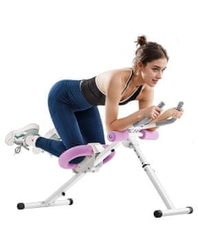 VEVOR Trenažer za trebušne mišice 128x51x19 cm nastavljiv zložljiv za trening moči