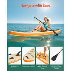 VEVOR Napihljiv SUP deska 305x84x15 cm s sedežem