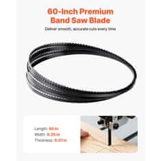 VEVOR Trak žaga rezilo 1511x6.35 mm 6 TPI ogljikovo jeklo