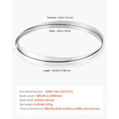 VEVOR Trak za tračno žago 2780x16x0.5 mm 4 TPI