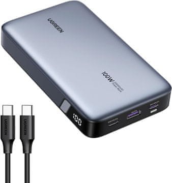 Ugreen prenosna baterija za prenosni računalnik, 100W, 20000mAh (25188)