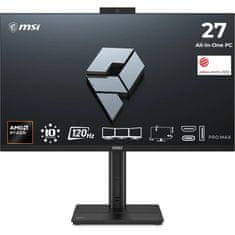 MSI Računalnik All-in-One PRO MAX 27TP Z 8MG-002XEU Ryzen 7 / 16 GB / 512 GB SSD / 27" FHD / Touchscreen / IPS / 120Hz / 5MP Webcam / Windows 11 Pro (črn)