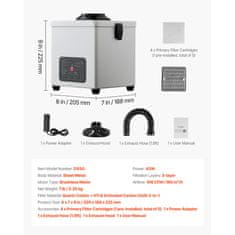 VEVOR Izvleček za dim spajkalnika 205x188x225 mm Črn