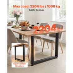 VEVOR Noge za mizo 900x120x750 mm črne barve