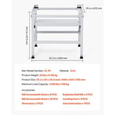 VEVOR Stojalo za pralni stroj 1230x635x625 mm srebrno